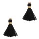 Ibiza style Tassel 1.5cm Gold-black